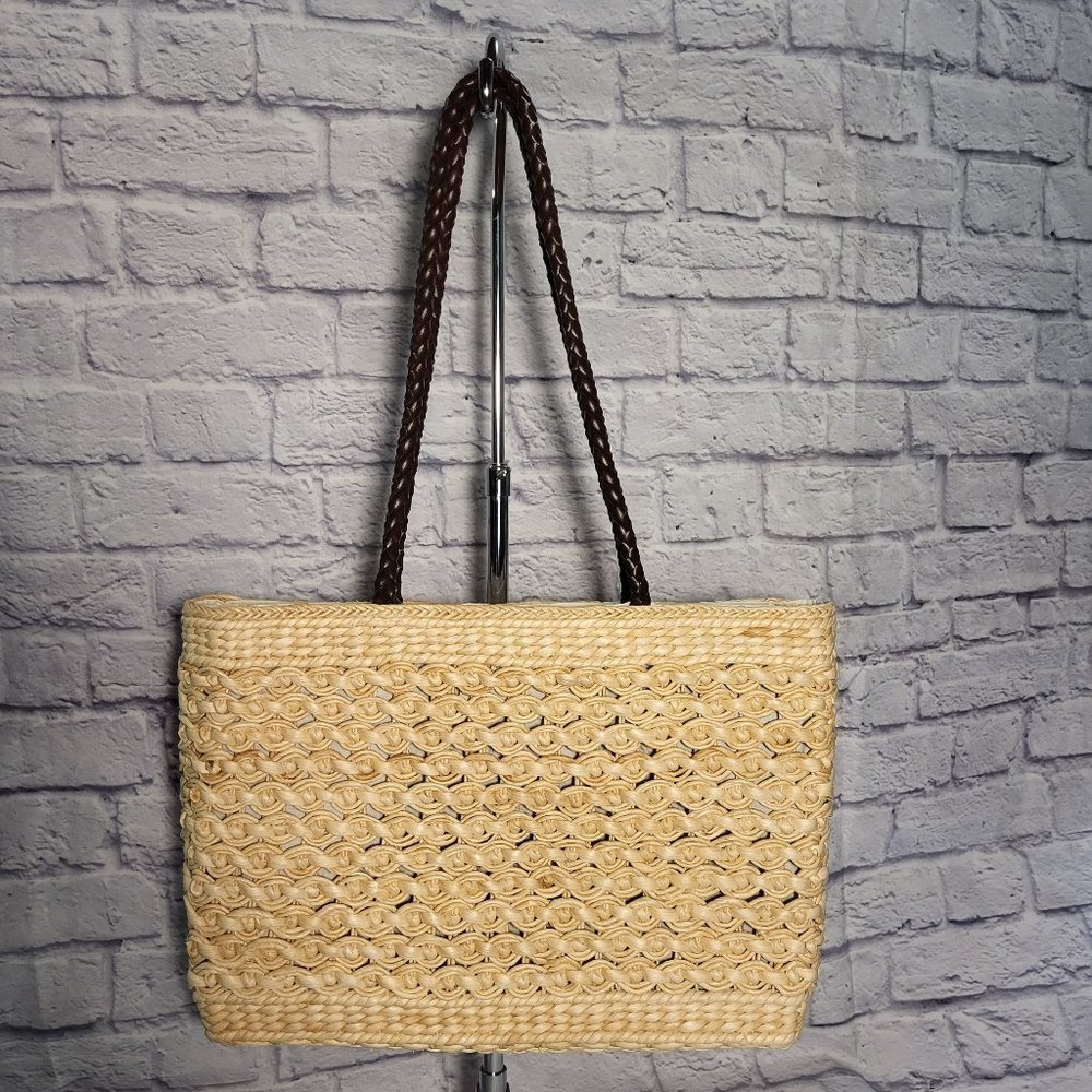 Woven Straw Tote Bag